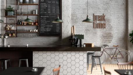 Cafeteria wallpaper