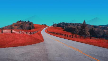 Red grass wallpaper