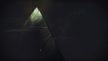 Mystical Pyramid in the Shadows of Night wallpaper