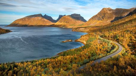 Autumn Serenity by the Coastline wallpaper