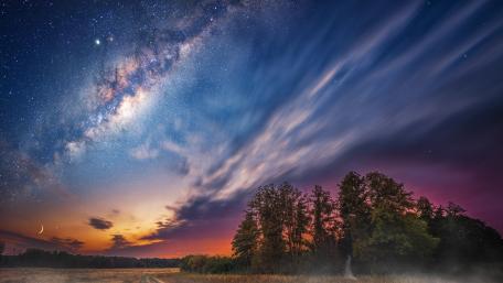 Celestial Serenity Beneath the Stars wallpaper