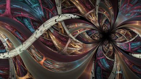 Mesmerizing Fractal Harmony in Motion wallpaper