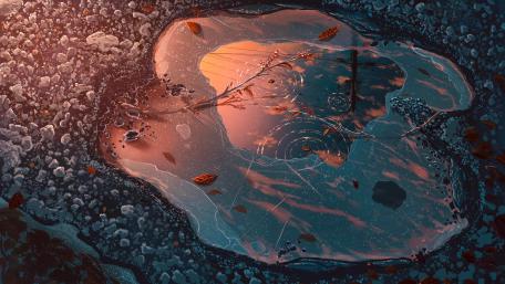Anime puddle wallpaper