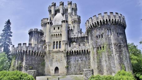 Majestic Castle Surrounded by Nature wallpaper