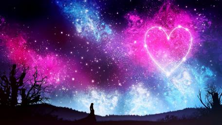Love Under Cosmic Skies wallpaper