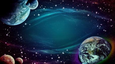 Galactic Symphony of Planets and Stars wallpaper