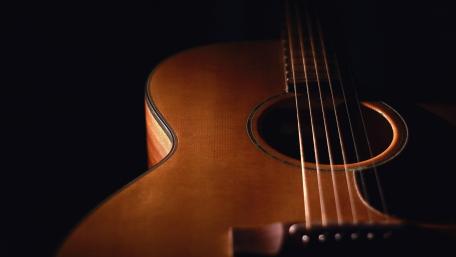 Serenade of Shadows with Acoustic Guitar wallpaper