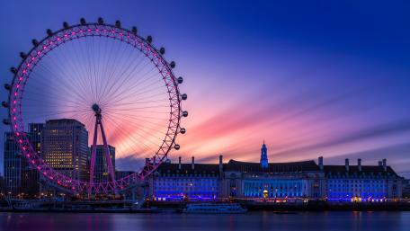 Sunrise in London Eye wallpaper