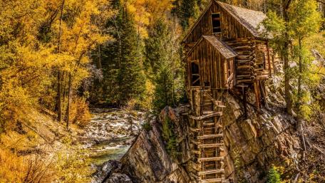 Crystal Mill at fall wallpaper