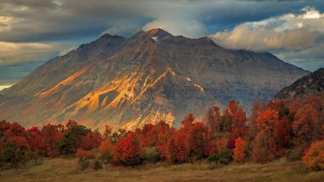 Autumn Majesty in Mountain Landscape wallpaper