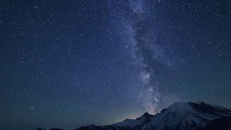 Milky Way Above Majestic Mountains wallpaper