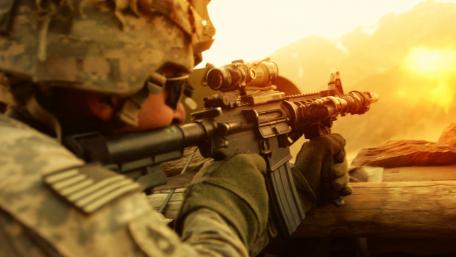 US Soldier in Combat Readiness wallpaper
