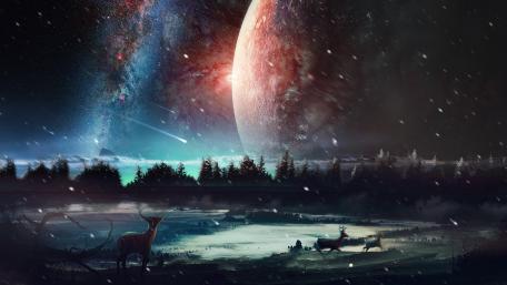 Meteor shower wallpaper