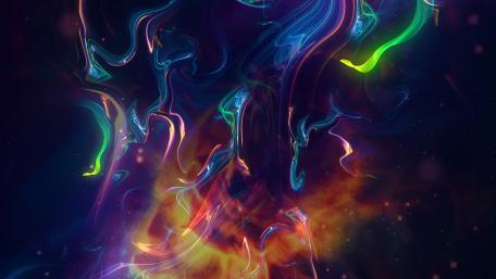 Cosmic Colors Abstract Art wallpaper