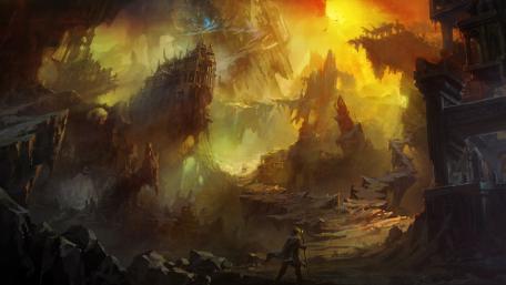 Epic Ruins of a Fallen World wallpaper