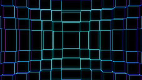 Neon geometric grid wallpaper