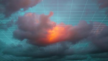 Digital clouds wallpaper
