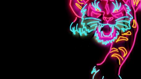 Neon tiger wallpaper