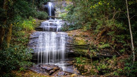 Serene Forest Waterfall in 5K Quality wallpaper