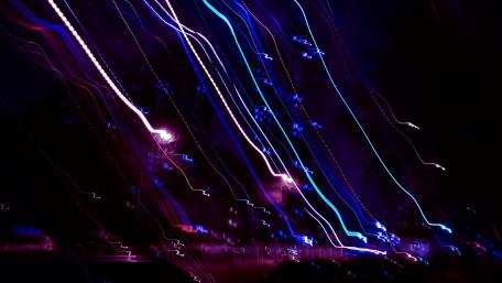 Dancing Neon Waves wallpaper