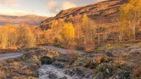 Autumn Serenity in a Scenic Landscape wallpaper
