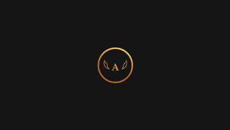 Elegant Gold Symbol on Black Background wallpaper