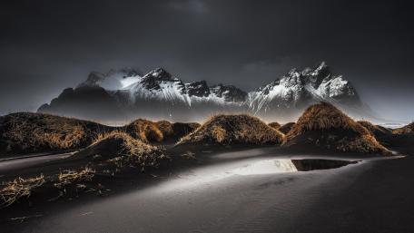 Mysterious Majesty of Stokksnes Peaks wallpaper
