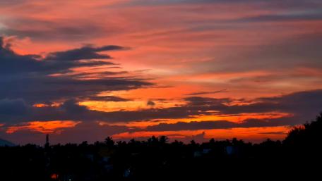 Sunset scene wallpaper
