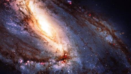 Majestic Spiral Galaxy in the Milky Way wallpaper
