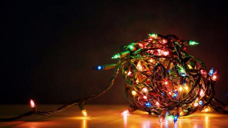 Colorful Christmas Lights Energizing the Holiday Spirit wallpaper