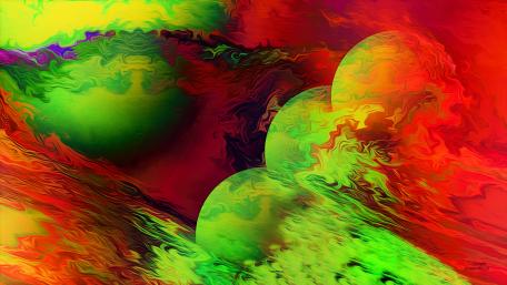 Vibrant Psychedelic Swirls of Colorful Energy wallpaper