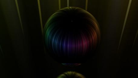 Vibrant 3D Sphere in Motion wallpaper