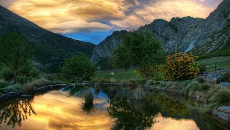 Serenity of Nature's Reflection wallpaper