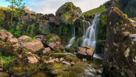 Serenity by the Waterfall wallpaper