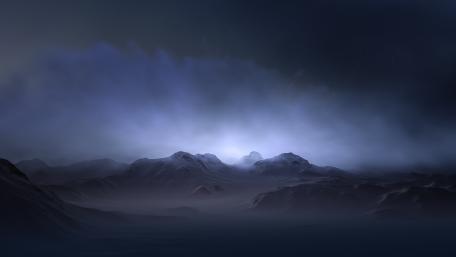 Twilight Mountain Serenity wallpaper