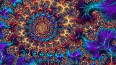Vibrant Fractal Symphony of Colors wallpaper