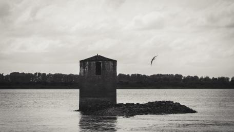 Introvert place on the river wallpaper