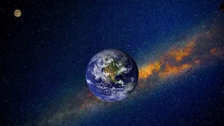 Celestial Wonders of Earth and Moon wallpaper