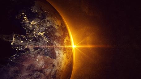 Stunning Earth Sunrise from Space wallpaper