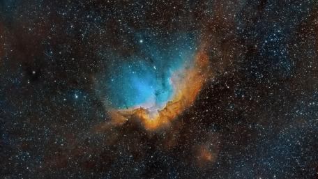 Cosmic Serenity in a Starry Sky wallpaper