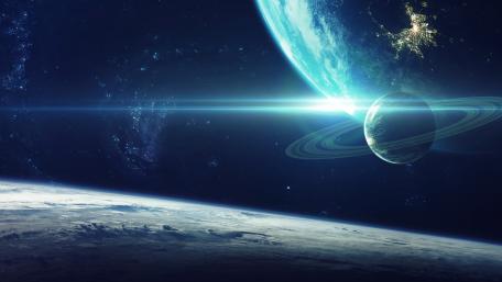 Ethereal Space Landscapes in Sci-Fi Art wallpaper