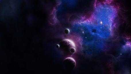 Celestial Dance of Distant Worlds wallpaper