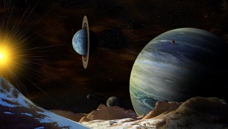 Cosmic Wonders of the Ringed Planet wallpaper