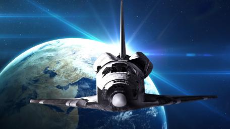 Journey Beyond Earth with a Space Shuttle Wallpaper wallpaper