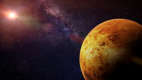 Celestial Beauty of Venus in the Milky Way wallpaper