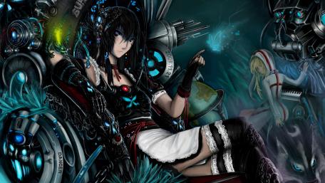 Mechanical Serenity in Darkness wallpaper