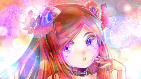 Red-Haired Enchantment with Bokeh Dreams wallpaper