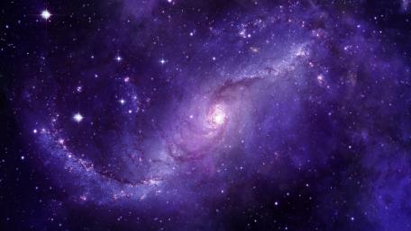 Cosmic Vortex in Purple Galaxy wallpaper