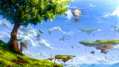 Floating Isles of Imagination wallpaper