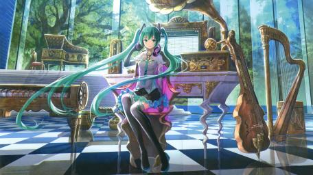 Elegant Vocaloid Diva Serenade wallpaper